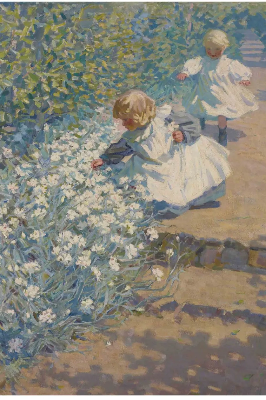 Women Lazybones Art Print - Picking Flowers
