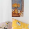 Women Lazybones Art Print Daffodils Lemons