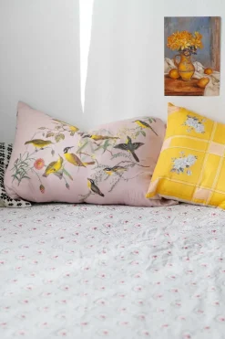 Women Lazybones Art Print Daffodils Lemons