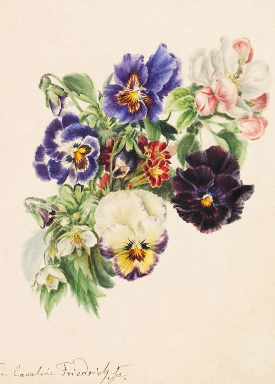 Women Lazybones Art Print Small Bouquet