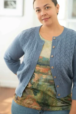Women Lazybones Ava Cardigan Denim Blue
