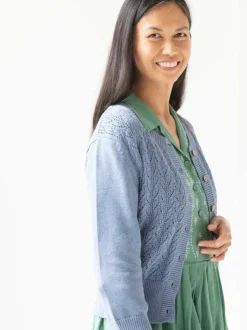 Women Lazybones Ava Cardigan Denim Blue