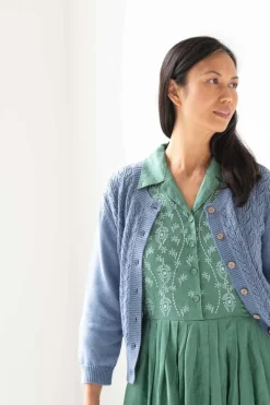 Women Lazybones Ava Cardigan Denim Blue