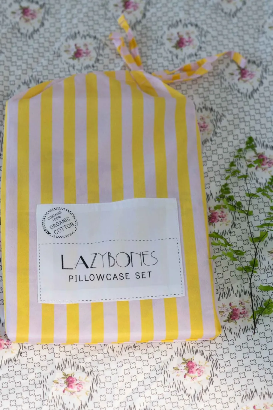 Women Lazybones Busy Garden Pillowcase Set *Organic Cotton