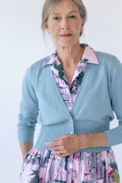 Women Lazybones Carly Cardigan In Stillwater *Organic Cotton