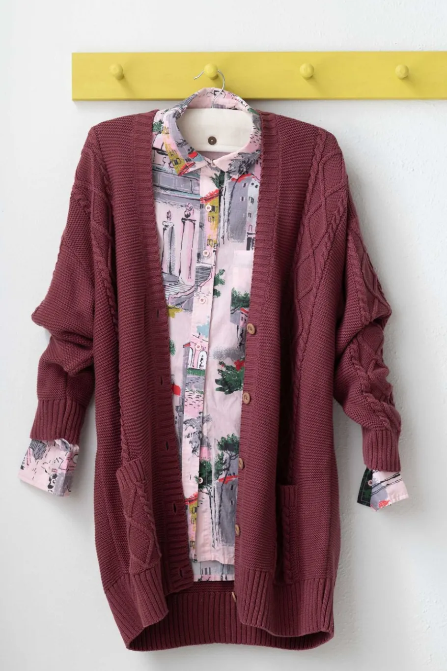 Women Lazybones Charli Cardigan Mulberry *Organic Cotton