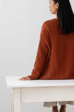 Women Lazybones Charli Cardigan Rust