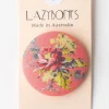 Women Lazybones Coral Floral Brooch