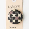Women Lazybones Domino Brooch