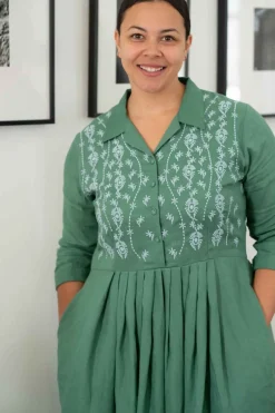 Women Lazybones Gianna Dress Evergreen