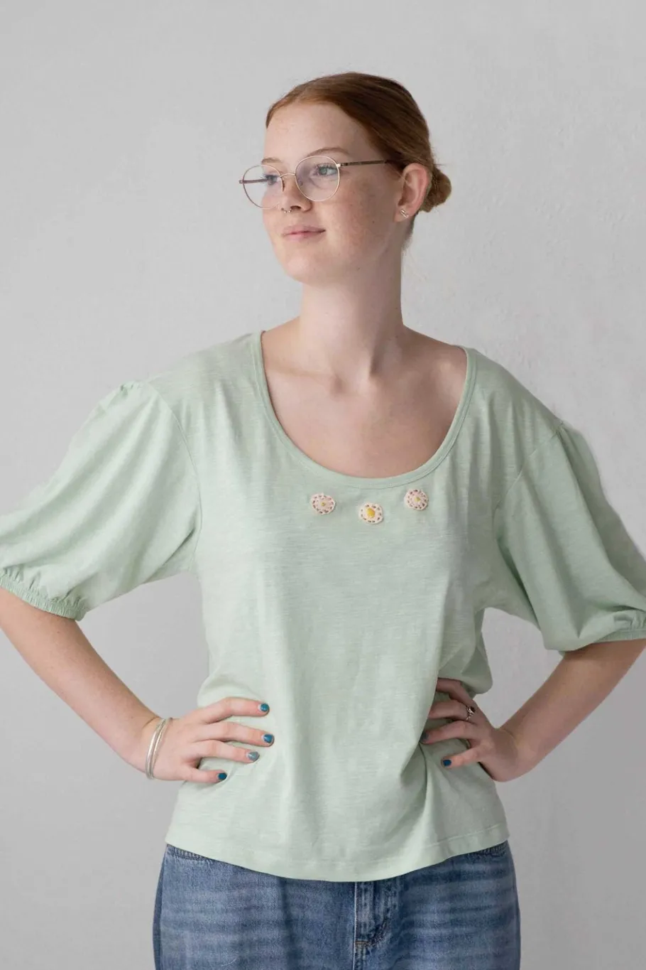 Women Lazybones Globo Tee Mint