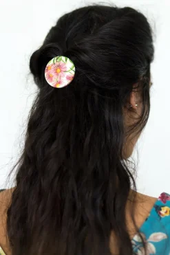 Women Lazybones Hair Button Aster