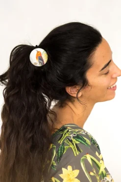 Women Lazybones Hair Button Honey Eater