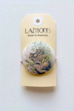 Women Lazybones Hair Button Koala