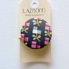 Women Lazybones Hair Button Painted Floral