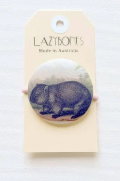 Women Lazybones Hair Button Wombat