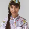 Women Lazybones Hair Wrap Wide Watercolour