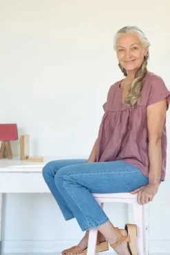 Women Lazybones Julia Top Woodrose