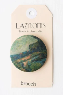 Women Lazybones Landscape Brooch