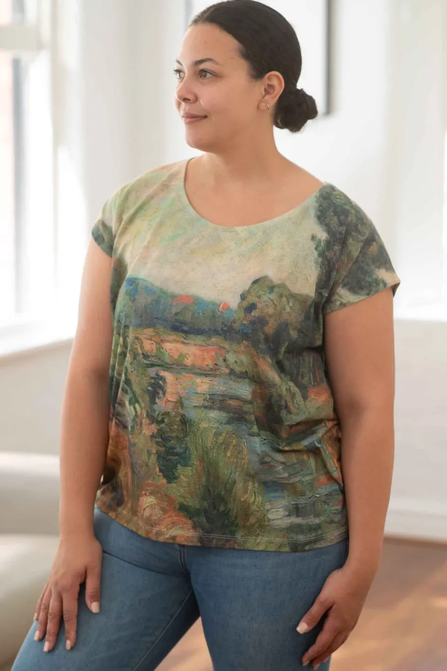 Women Lazybones Leila Top Landscape *Organic Cotton
