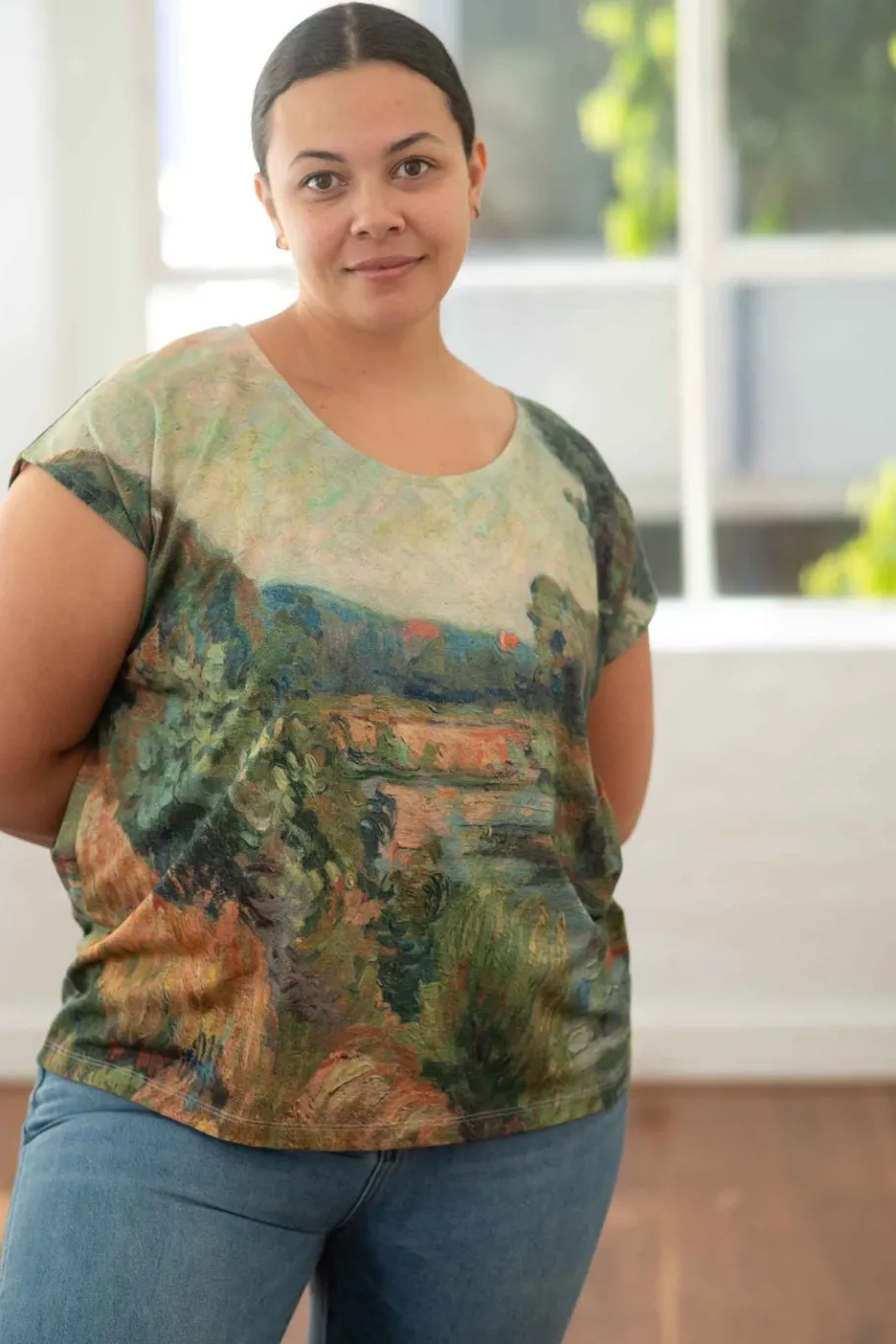 Women Lazybones Leila Top Landscape *Organic Cotton