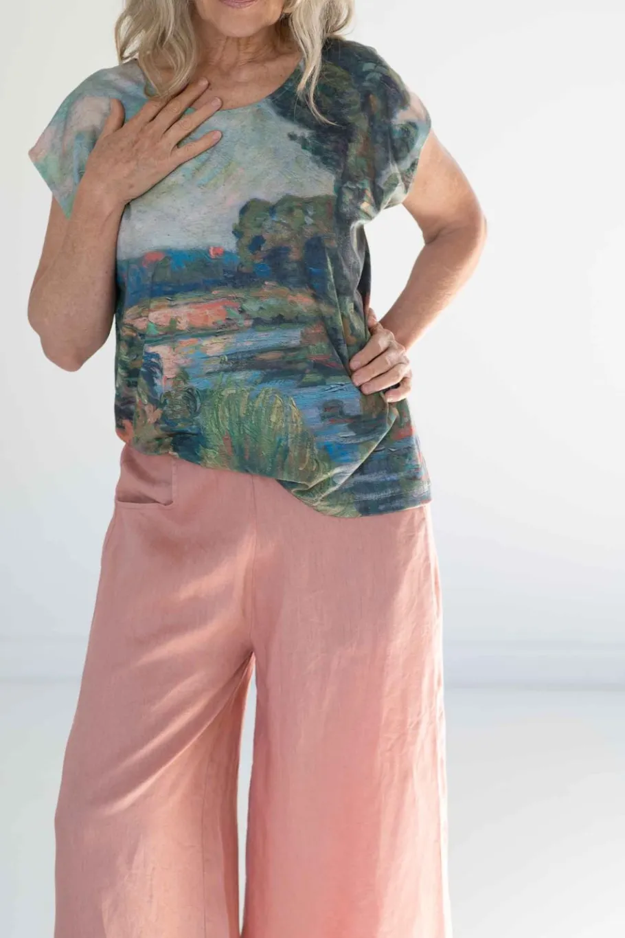 Women Lazybones Leila Top Landscape *Organic Cotton
