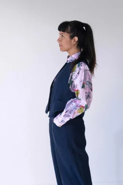 Women Lazybones Marlo Vest In Dark Navy