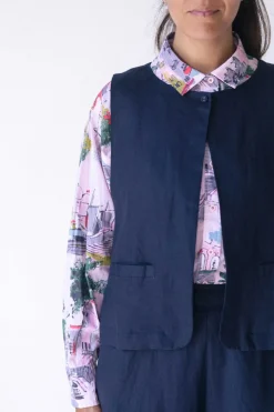 Women Lazybones Marlo Vest In Dark Navy
