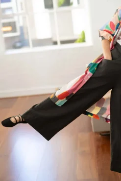 Women Lazybones Ollie Linen Pant Carbon
