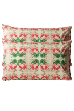 Women Lazybones Pelargonium Pillowcase Set *Organic Cotton