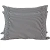 Women Lazybones Pillowcase Set In Charcoal Stripe *Organic Cotton