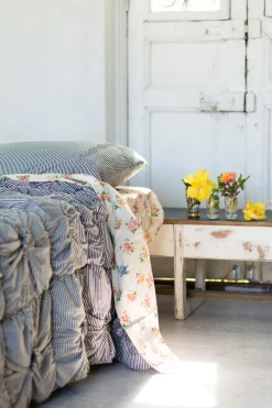 Women Lazybones Pillowcase Set In Charcoal Stripe *Organic Cotton