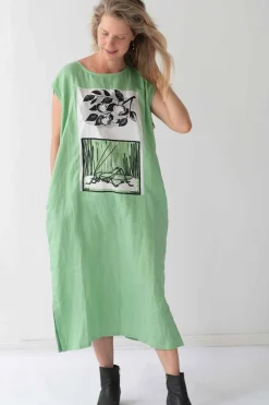 Women Lazybones Polly Dress Greengage