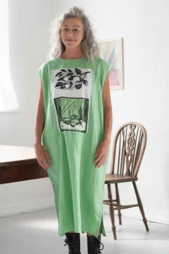 Women Lazybones Polly Dress Greengage
