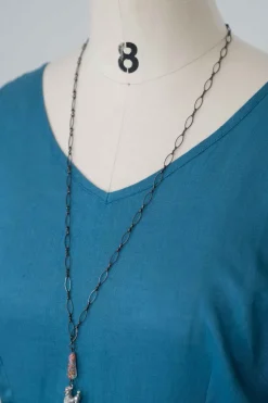 Women Lazybones Poodle Pendant Necklace