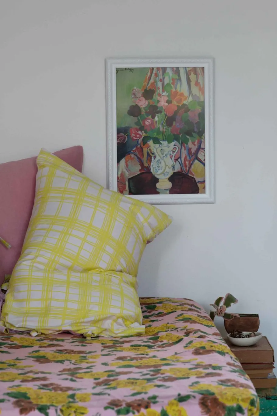 Women Lazybones Rainbow Floral Pink Pillowcase Set *Organic Cotton