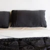 Women Lazybones Rosette Pillowcase Set In Charcoal *Organic Cotton