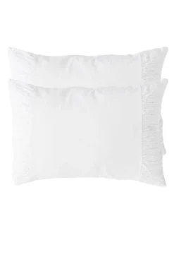 Women Lazybones Rosette Pillowcase Set In White *Organic Cotton
