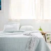Women Lazybones Rosette Pillowcase Set In Chalk Blue *Organic Cotton
