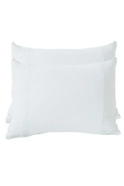 Women Lazybones Rosette Pillowcase Set In Chalk Blue *Organic Cotton