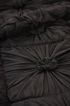 Women Lazybones Rosette Quilt In Charcoal *Organic Cotton