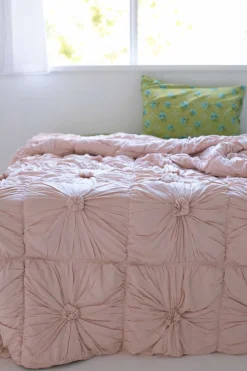 Women Lazybones Rosette Quilt In Tuscan Pink *Organic Cotton