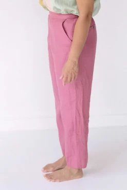 Women Lazybones Sara Linen Pant In Rose