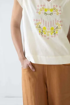 Women Lazybones Sarah Top Creamy White