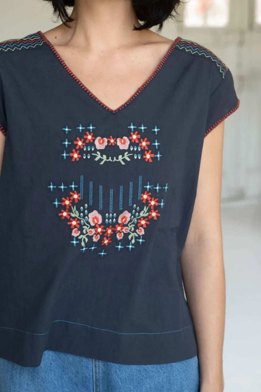 Women Lazybones Sarah Top Parisian Blue