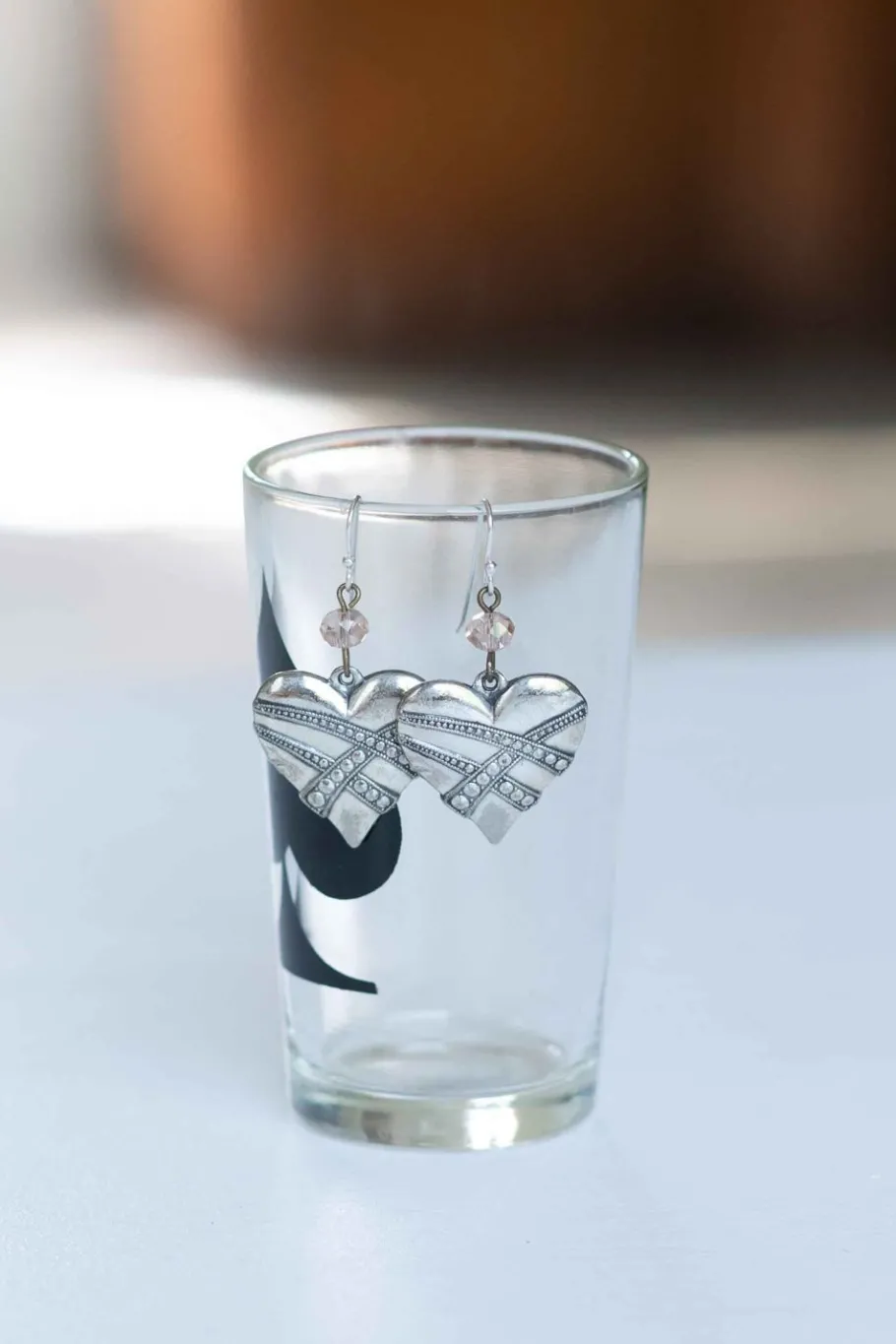 Women Lazybones Silver Hearts Earrings