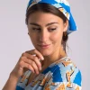 Women Lazybones Square Scarf In Seaside *Organic Cotton