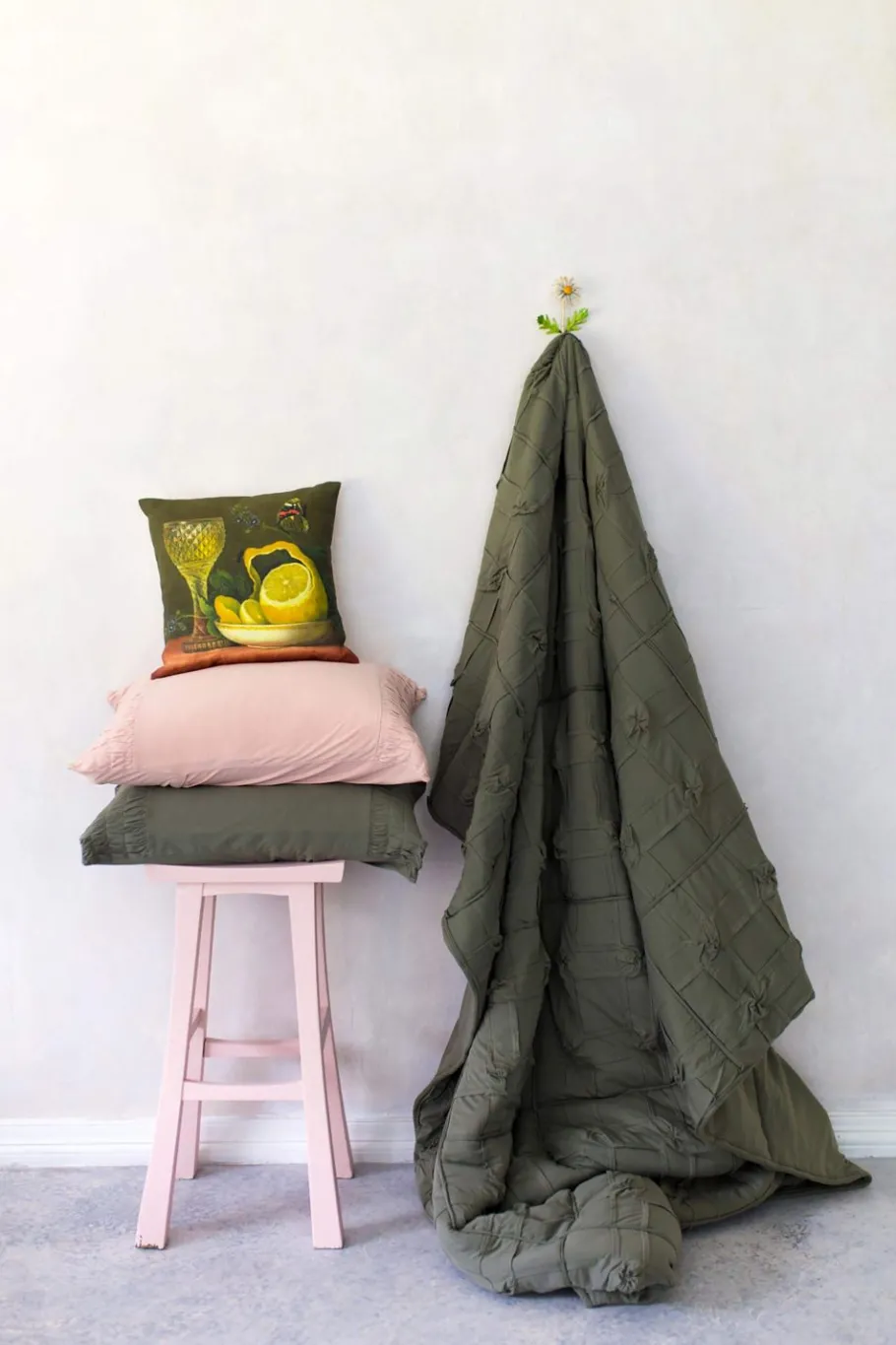 Women Lazybones Still Life With Lemon Cushion Cover *Linen