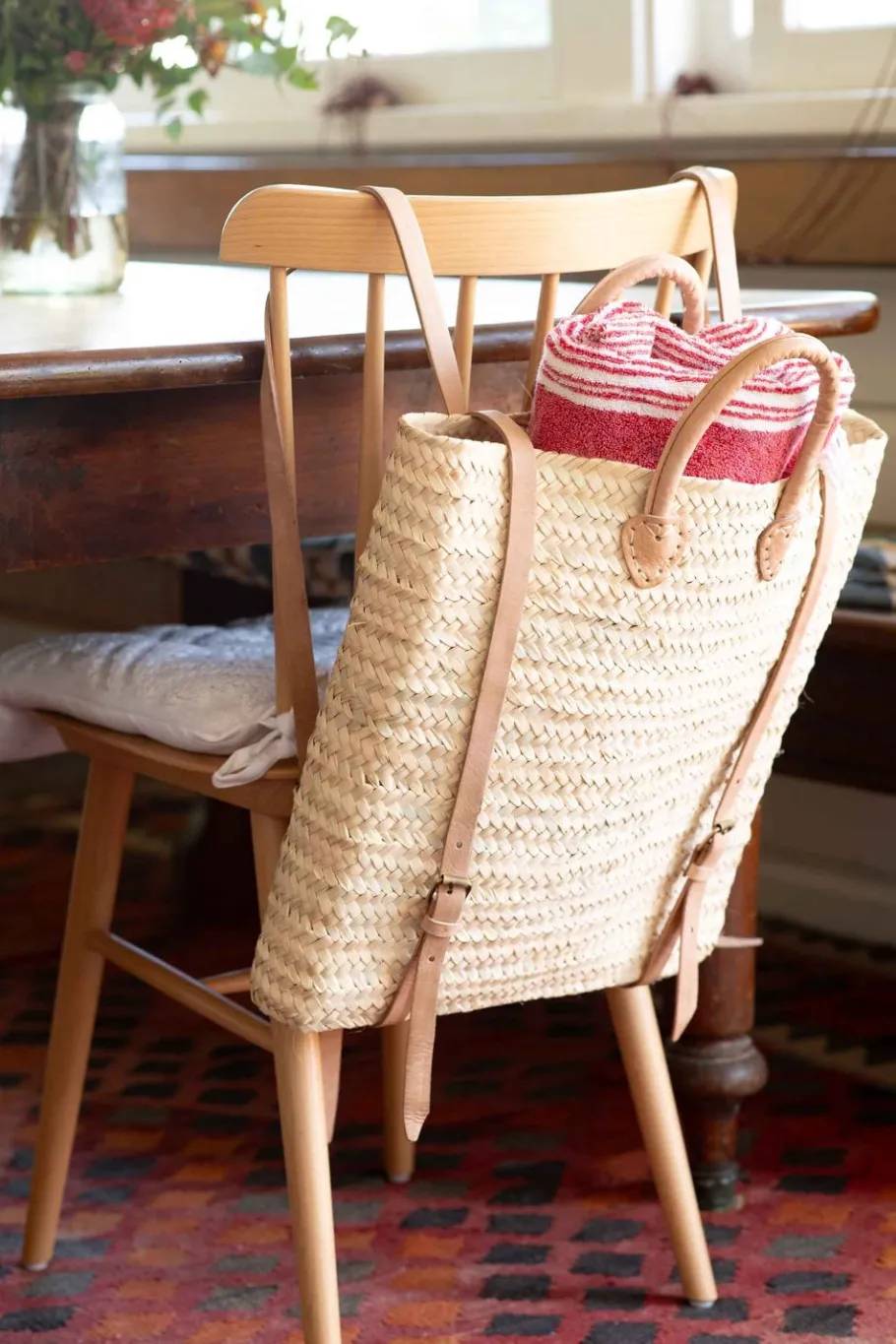 Women Lazybones Straw Beach Bag