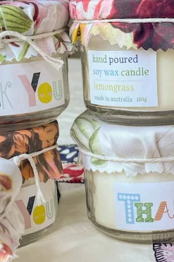Women Lazybones Thank You Candle